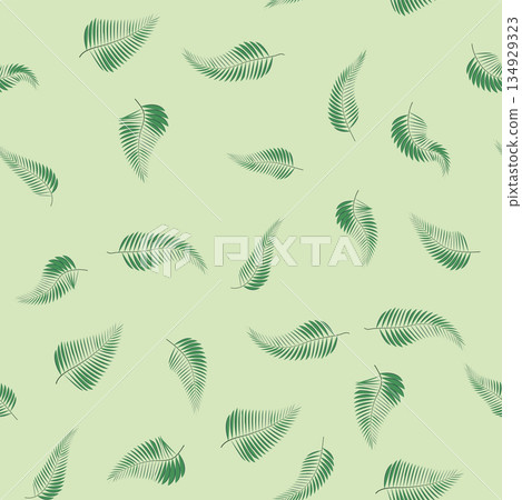 Tropical palm, monstera and banana leaves seamless pattern. Beach, sea, vacation, swimwear pattern 134929323