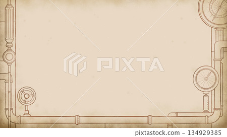 管道和儀表線描背景 134929385