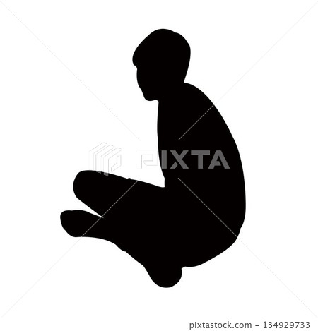 a child body silhouette vecto a child body silhouette vecto 134929733