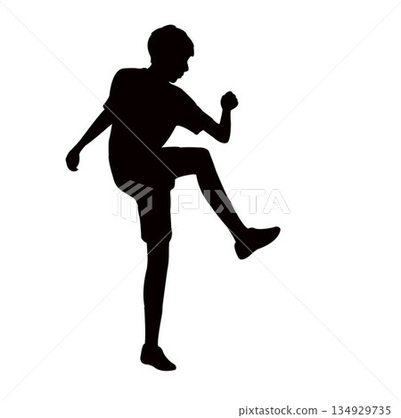 a child body silhouette vecto 134929735