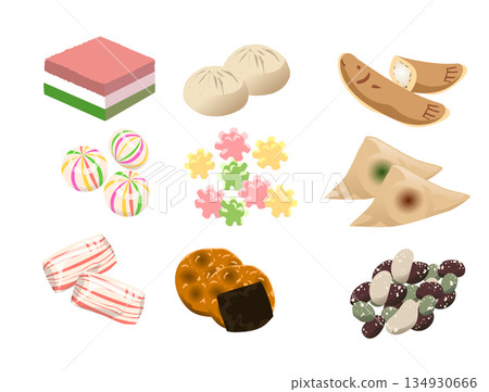 Japanese sweets set 3 134930666