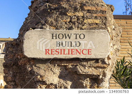 How to build resilience symbol. Concept words How to build resilience on beautiful white marble sign plate. Beautiful brick column background. Business how to build resilience concept. Copy space. How to build resilience symbol. Concept words How to build resilience on beautiful white marble sign plate. Beautiful brick column background. Business how to build resilience concept. Copy space. 134930763