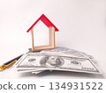 This image is a conceptual stock photo representing real estate transactions and property ownership. 134931522
