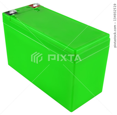 Rectangular AGM battery for uninterruptible power supply with top metal contacts. 134932519