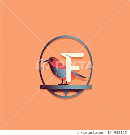 Initial Letter F with Bird Logo Template Design. Vector Illustration. Initial Letter F with Bird Logo Template Design. Vector Illustration. 134933115