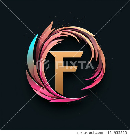 F letter logo in abstract style. Vector design template elements for your application or corporate identity. F letter logo in abstract style. Vector design template elements for your application or corporate identity. 134933223