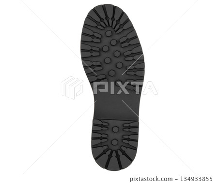 Full View of Black Rubber Lug Sole Full View of Black Rubber Lug Sole 134933855