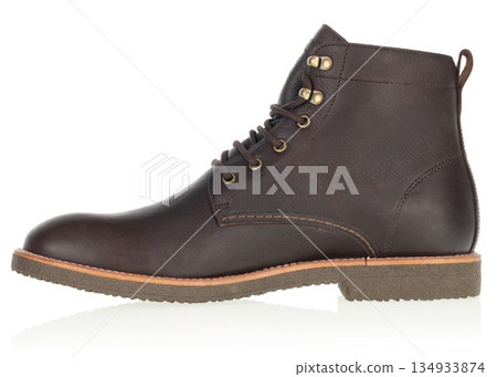 Mens Dark Brown Leather Lace-Up Boot Mens Dark Brown Leather Lace-Up Boot 134933874