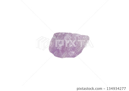 Amethyst mineral stone macro on white background Amethyst mineral stone macro on white background 134934277