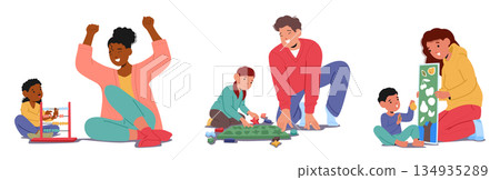 Parental pride in observing children developmental milestones achieved through educational games 134935289