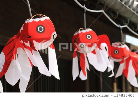 Goldfish lanterns, a traditional craft of Yanai City, Yanai City streetscape 134935405