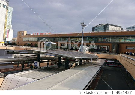 Sendai Station and the surrounding downtown area Sendai Station and the surrounding downtown area 134935437