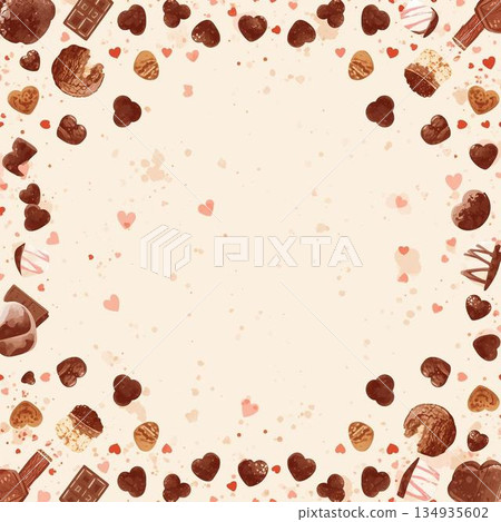 一框巧克力插圖 134935602