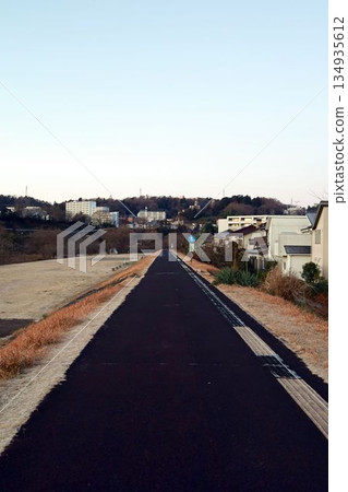 Pedestrian road along the Hirose River Pedestrian road along the Hirose River 134935612