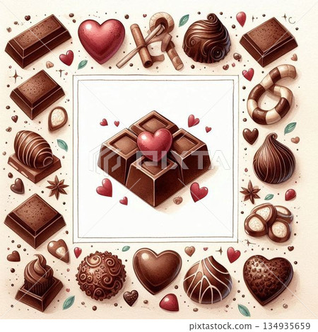 巧克力的插圖 134935659