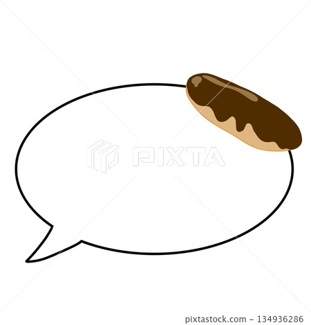 Eclair speech bubble Eclair speech bubble 134936286