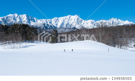 中山高原雪地健行（北阿爾卑斯山景色） 134936503