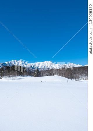 Nakayama Plateau Snow Trekking (View of the Northern Alps) 134936520