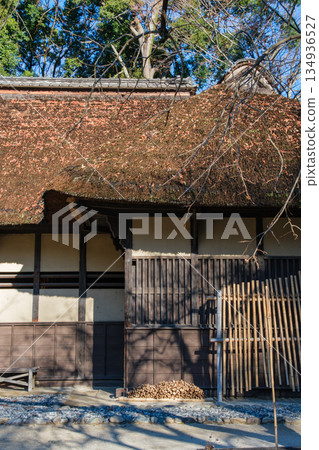 Silhouette of an old private house Silhouette of an old private house 134936527