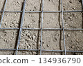 Close-up of the laid wire mesh 134936790