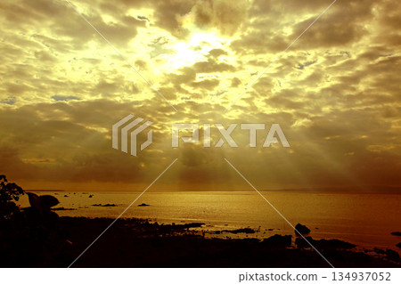 Okinawa, Sunset, Angel's Ladder 134937052