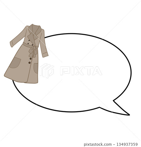 Speech bubble coat clothes Speech bubble coat clothes 134937359