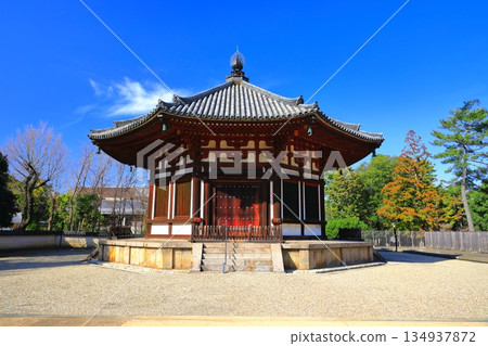 [Nara Prefecture] Kofuku-ji Temple (Northern Hall) in sunny weather 134937872