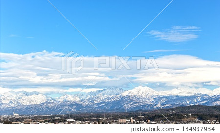 從富山市看到的立山山脈 從富山市看到的立山山脈 134937934