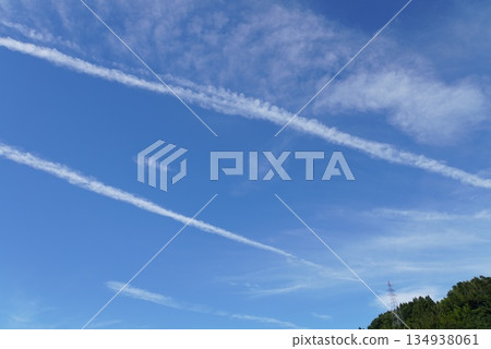 Flying clouds across the blue sky Flying clouds across the blue sky 134938061