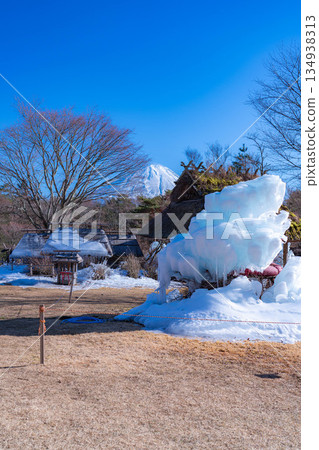 [富士山素材] 西湖冰節的霧凇與風景 [山梨縣] 134938313