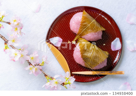 [春季食材] 櫻餅、關西櫻餅、道明寺 [食材] 134938400