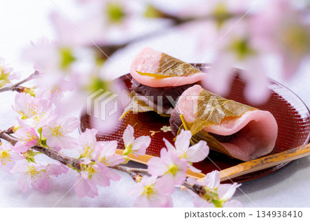 [春季食材] 櫻餅、關東風櫻餅 [食材] 134938410