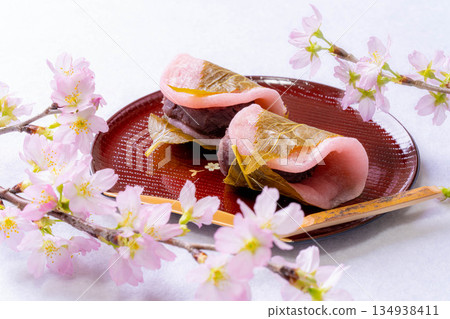 [春季食材] 櫻餅、關東風櫻餅 [食材] 134938411