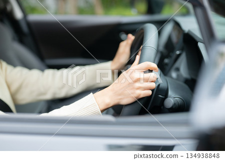 女性駕駛汽車導航系統 134938848