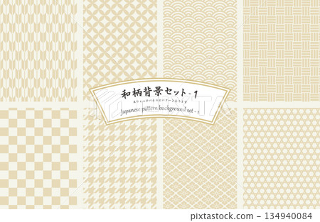 Japanese pattern background set-1 Japanese pattern background set-1 134940084