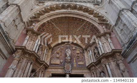 The Cathedral of Santa Maria of Palma, more commonly referred to as La Seu, is a Gothic Roman Catholic cathedral located in Palma, Mallorca, Spain, Europe The Cathedral of Santa Maria of Palma, more commonly referred to as La Seu, is a Gothic Roman Catholic cathedral located in Palma, Mallorca, Spain, Europe 134940110
