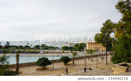 Palma de Mallorca, Baleares, Spain - marina of the maritime promenade of Palma de Mallorca Palma de Mallorca, Baleares, Spain - marina of the maritime promenade of Palma de Mallorca 134940119
