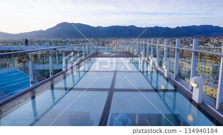 Palermo, Italy - Glass floor bridge on the cruise ship 134940184