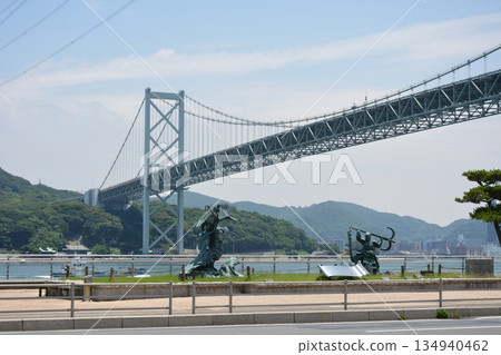 Seascape with Kanmon Bridge Seascape with Kanmon Bridge 134940462