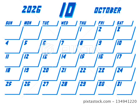 2026 年曆 10 月 2026 年曆 10 月 134941220