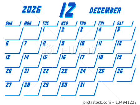 2026 Calendar December 134941222