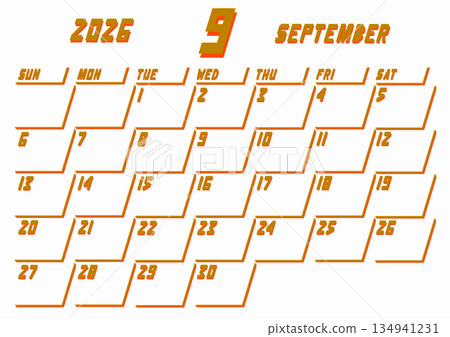 2026年曆 9月星期五 2026年曆 9月星期五 134941231