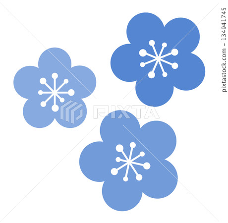 春天盛開的梅花插圖 春天盛開的梅花插圖 134941745