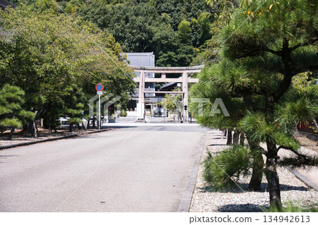 Approach to Gokoku Shrine in Ehime Prefecture Approach to Gokoku Shrine in Ehime Prefecture 134942613