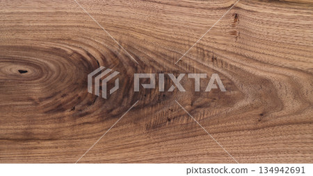 Texture of black walnut solid board untreated 134942691