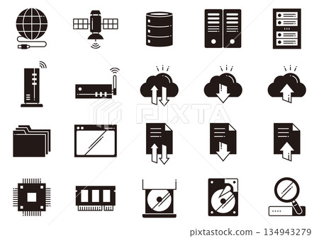 電腦週邊設備圖示 08 電腦週邊設備圖示 08 134943279