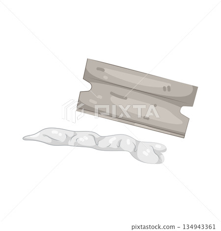 Illustration of Snorting Cocaine 134943361
