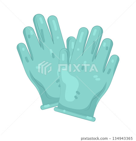 Illustration of safety gloves Illustration of safety gloves 134943365