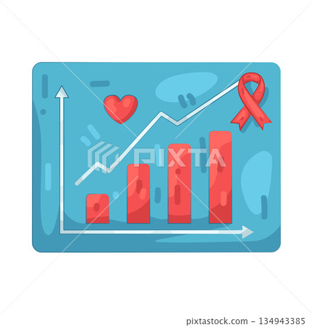 Illustration of Aids Awareness Chart 134943385