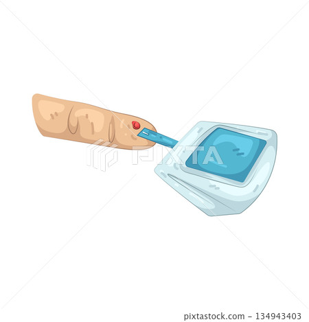 Illustration of rapid HIV test 134943403
